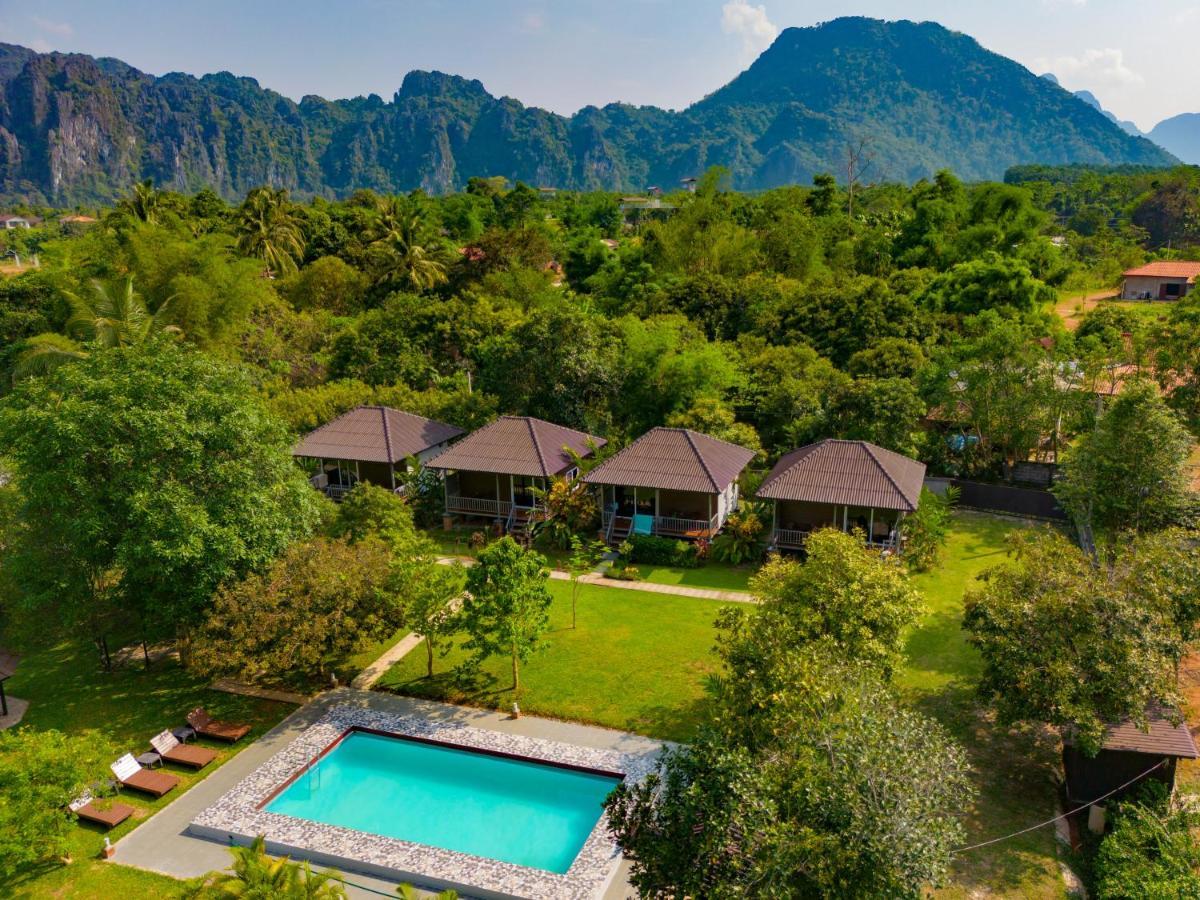 Bearlinbungalow Vang Vieng Eksteriør billede